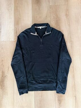 Burberry Quarter Zip Black Sweater. Men’s XL. Used.